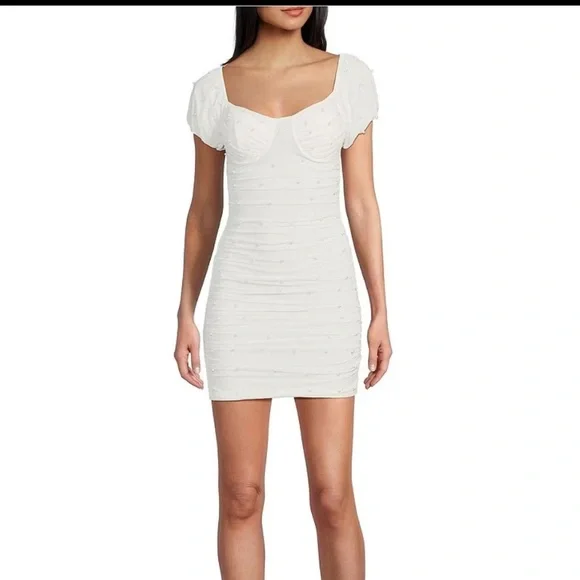 knee length dresses for ladies Twylar Long Sleeve Velvet Mini Dress main image 1